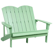 Panchina da giardino in legno plastico verde chiaro 2 posti Mobili da giardino tradizionali