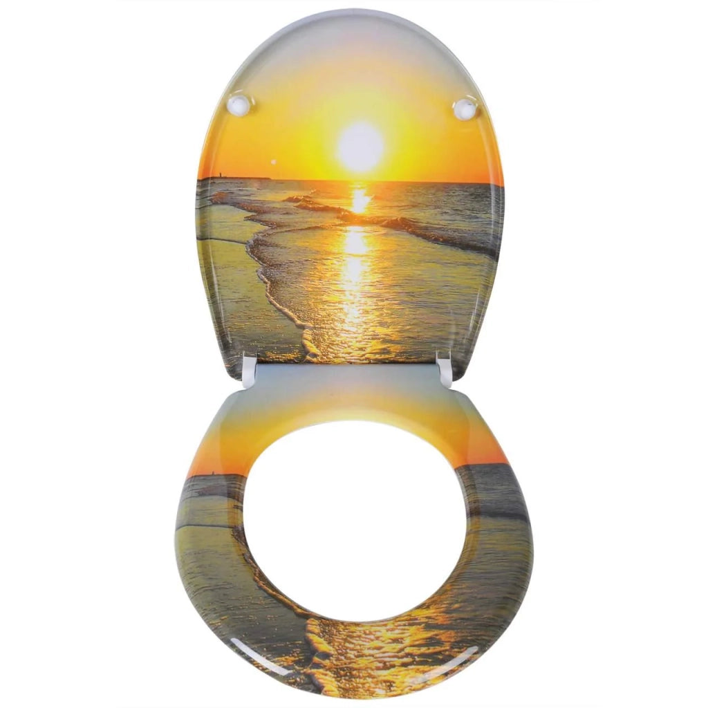 Sedile WC con coperchio a chiusura ammortizzata termoindurente sunrise 19_0000729