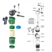 Eheim Aquaball Filtro Interno Modulare Completo di Pompa Regolabile, Sistema Venturi e Spray Bar Modello: 60