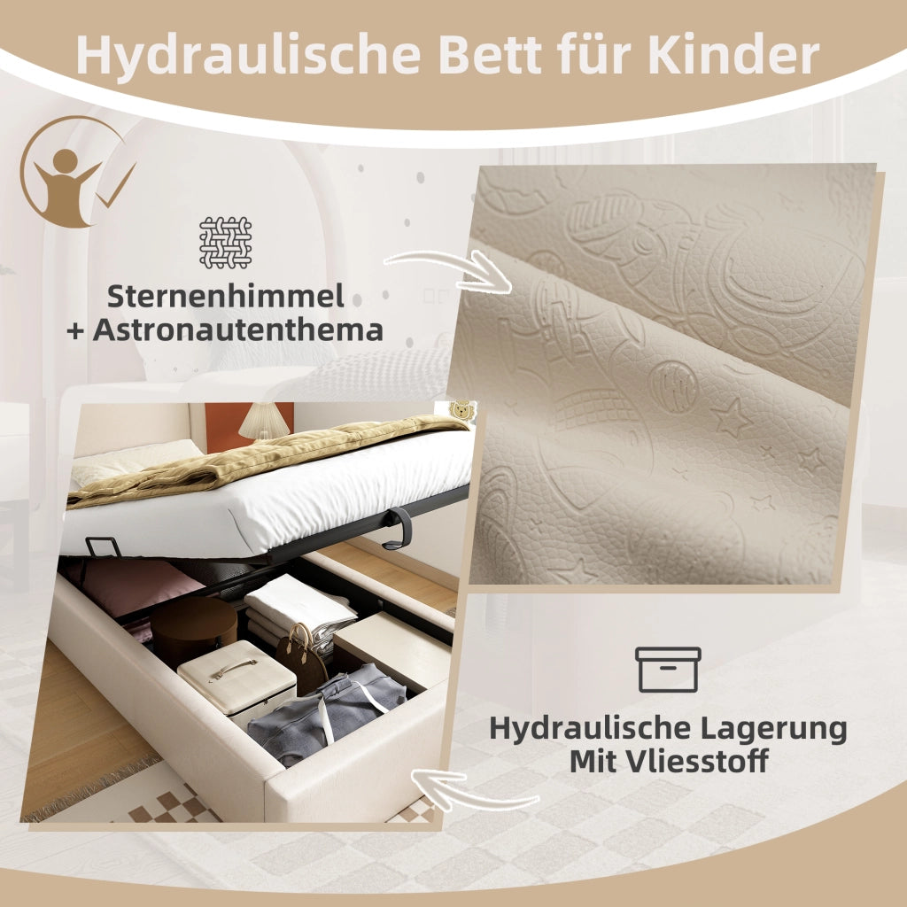 letto singolo pu beige 90 x 200 cm