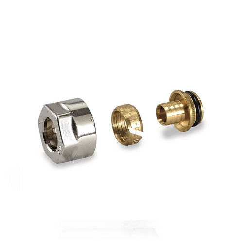 RACCORDO CROMATO PER TUBO RAME FILETTO EUROCONO- D. 12 mm- FANTI- pezzi 1