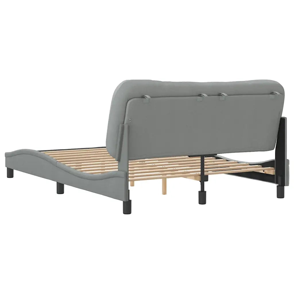 Giroletto senza Materasso-Struttura Letto Hvar Grigio Chiaro 140x200 cm Tessuto