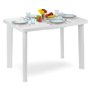 Pinedale, Tavolo da Esterno 6 Posti Made in Italy, 101x68x72h cm Bianco