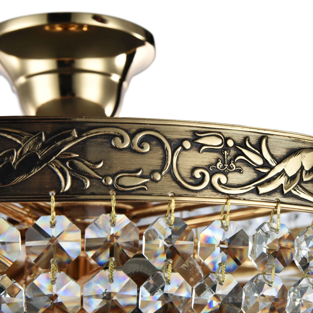 Maytoni Plafoniera contemporanea Palace 5 luci E27 oro antico metallo cristallo
