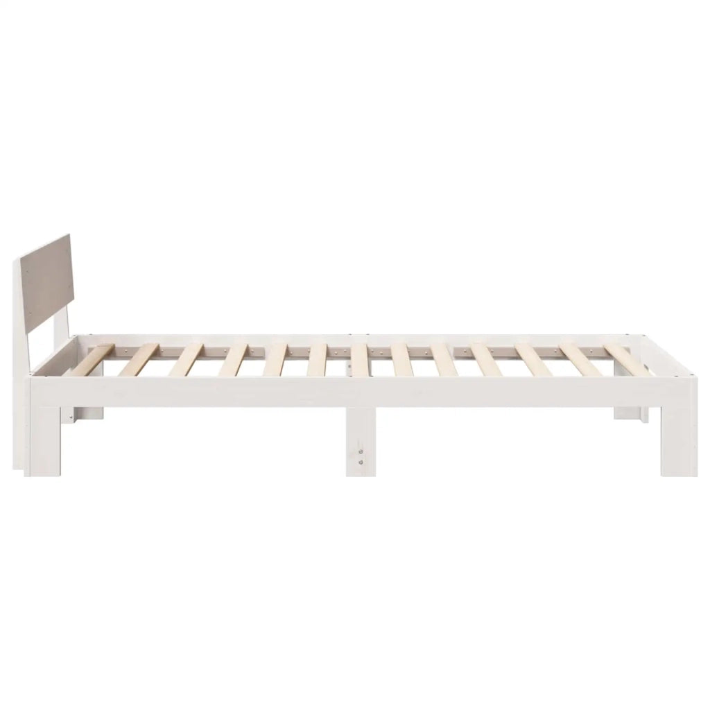 Struttura del letto Bianco 90 x 200 cm Pino massello 872669