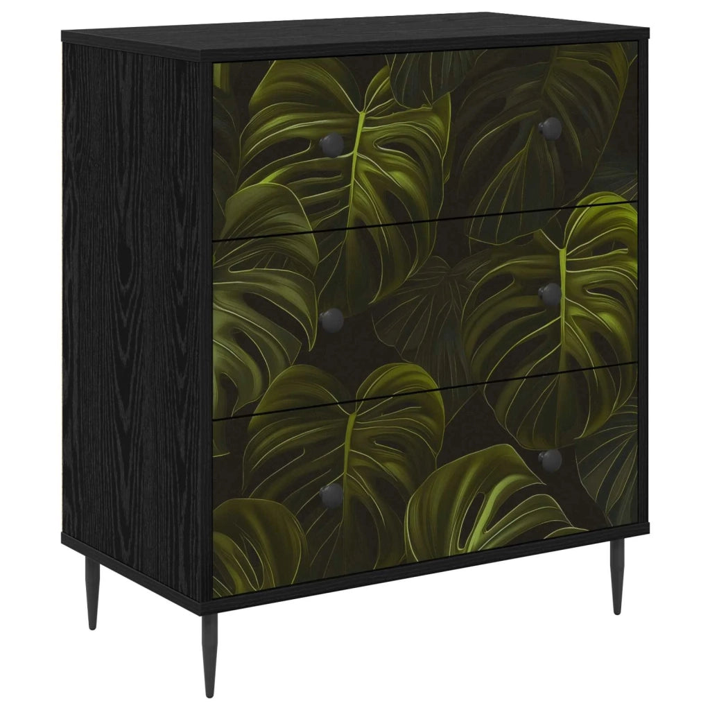 Cassettiera ELBURG Stampa foglia di palma 66 x 36,5 x 76 cm 8007373