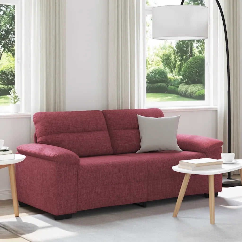 vidaXL Divano a 2 Posti Rosso Vino 140 cm in Tessuto