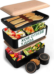 Borsa da Picnic per Adulti con Accessori - Scatola da Pranzo Completa - Contenitori per Salsicce - Contenitore per Insalata e Snack - Adatto per Bambini - Incluso Accessori - Cassetta per Pane con Compartimenti