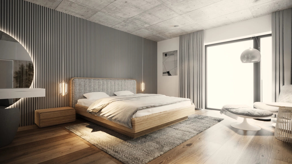 LETTO IMBOTTITO SENSE ONE 180x200 SOLIK OAK NATURALE