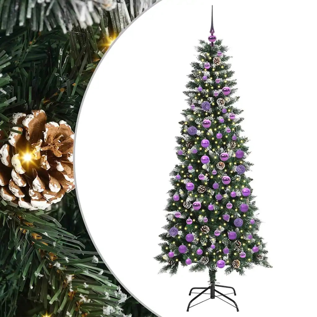 Albero di Natale artificiale con 300 LED Verde 180 cm 3395826