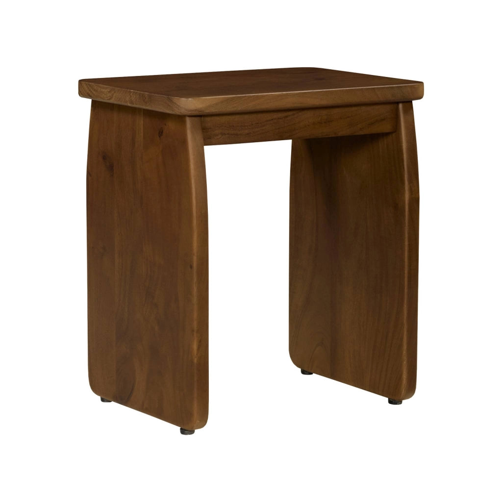 Set di 2 comodini esotici in legno di acacia, noce