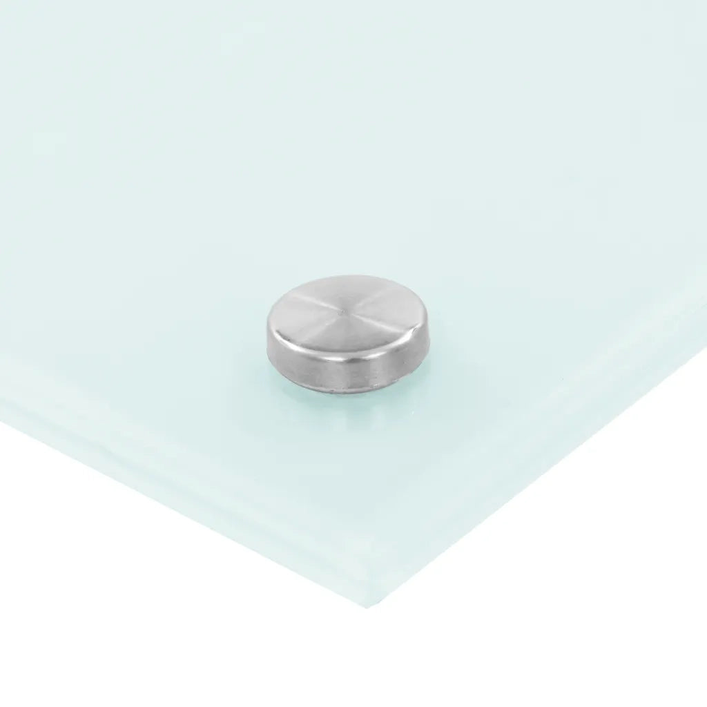 Paraschizzi da cucina con protezione antispruzzo design moderno 100 x 50 cm vetro temperato bianco 02_0046326