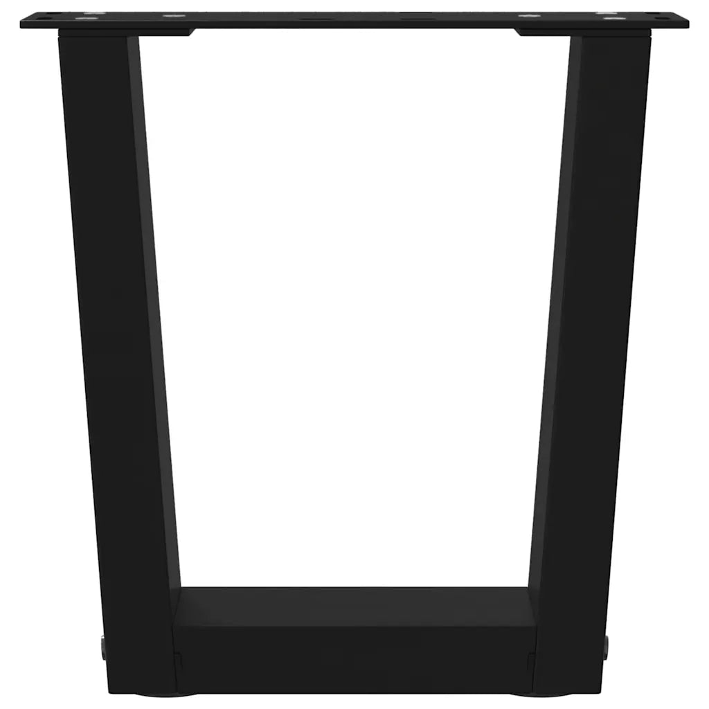Gambe per Tavolino da Caff¨¨ a Forma di V 2 pz-Set di 2 Gamba per Tavolo Nere 40x(30-31,3) cm Acciaio 627792