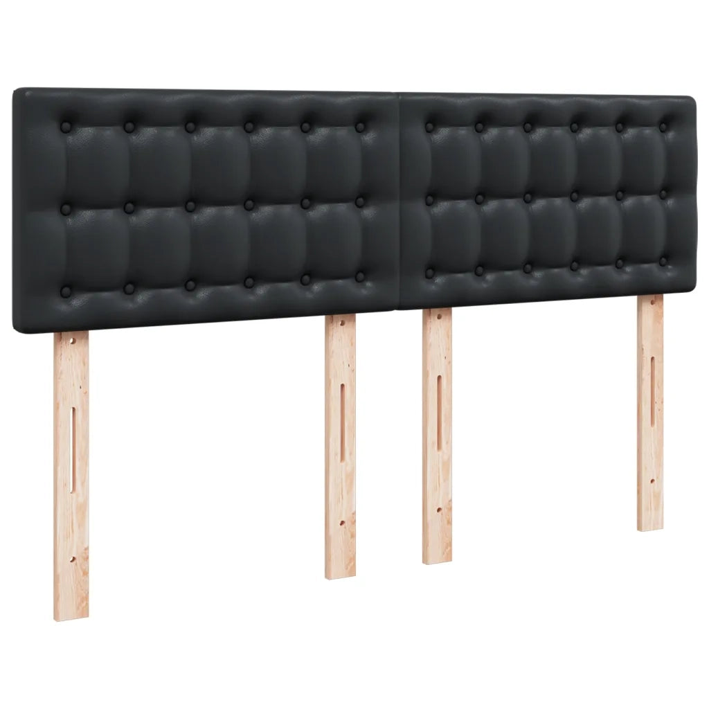 Giroletto a Molle con Materasso Nero 140x200 cm in Similpelle