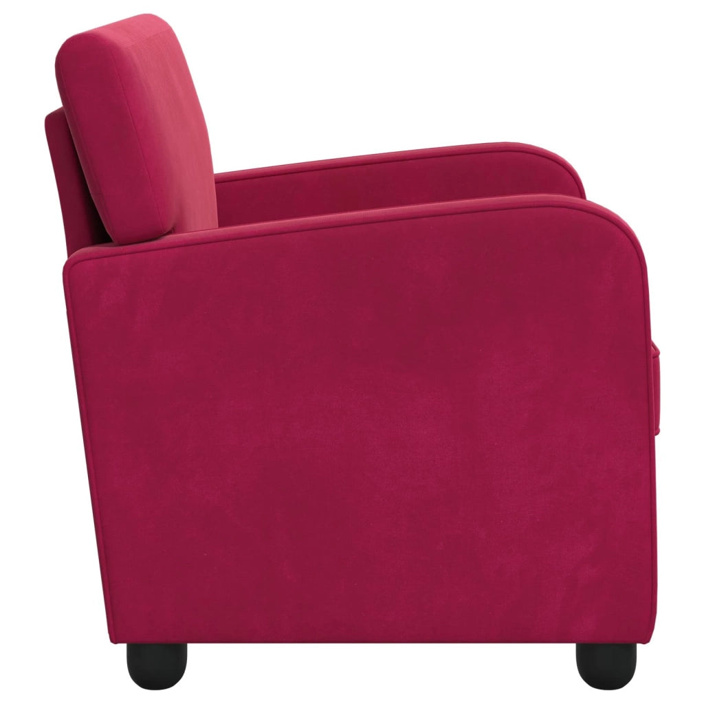 Poltrona Rosso Vino Velluto 42043417