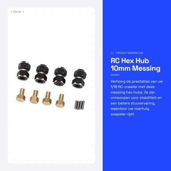 Hub in acciaio inox 10mm - Estensione - Stabilità - Resistente allo sfregamento - Lavorazione CNC