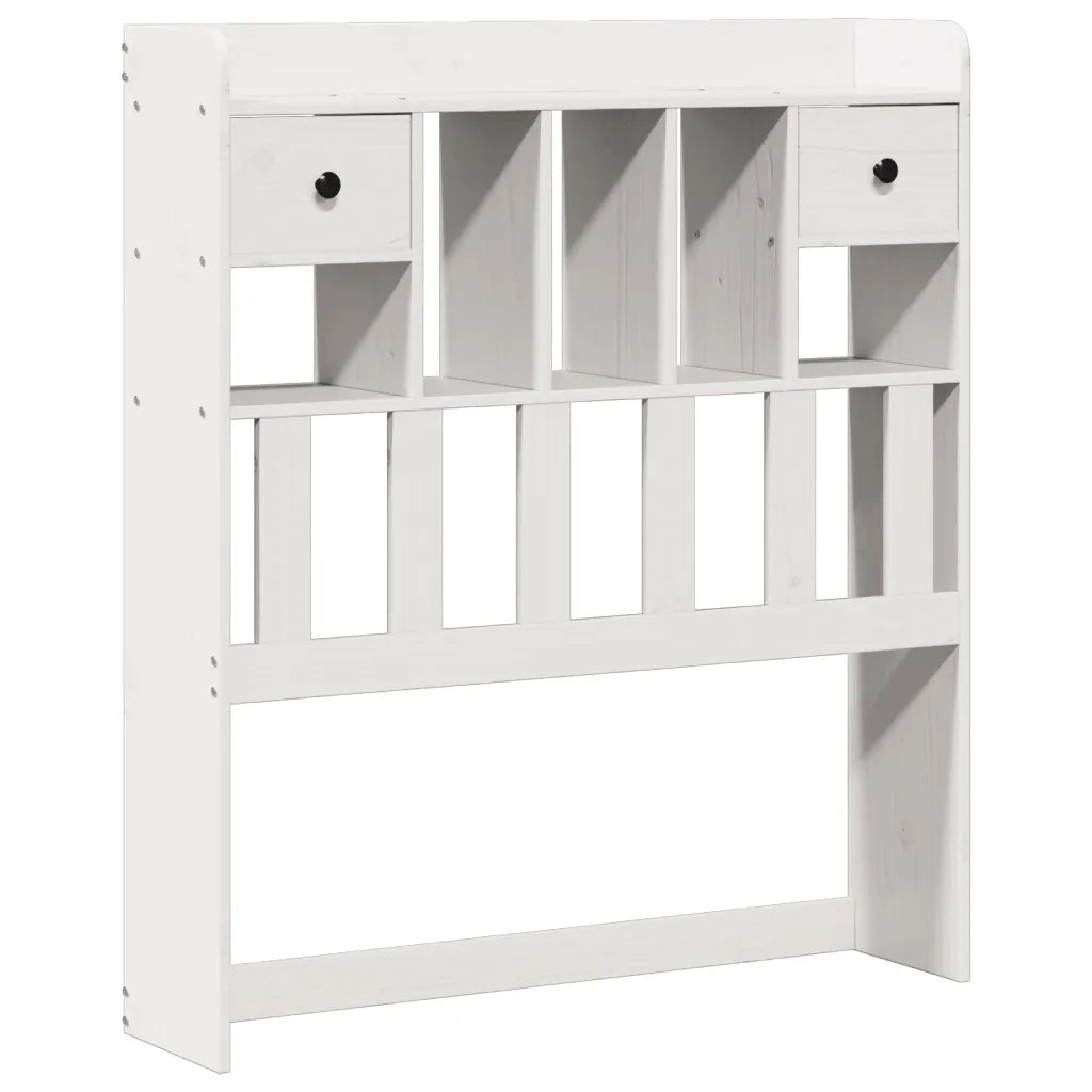 vidaXL Letto Libreria senza Materasso Bianco 90x190 cm Massello Pino