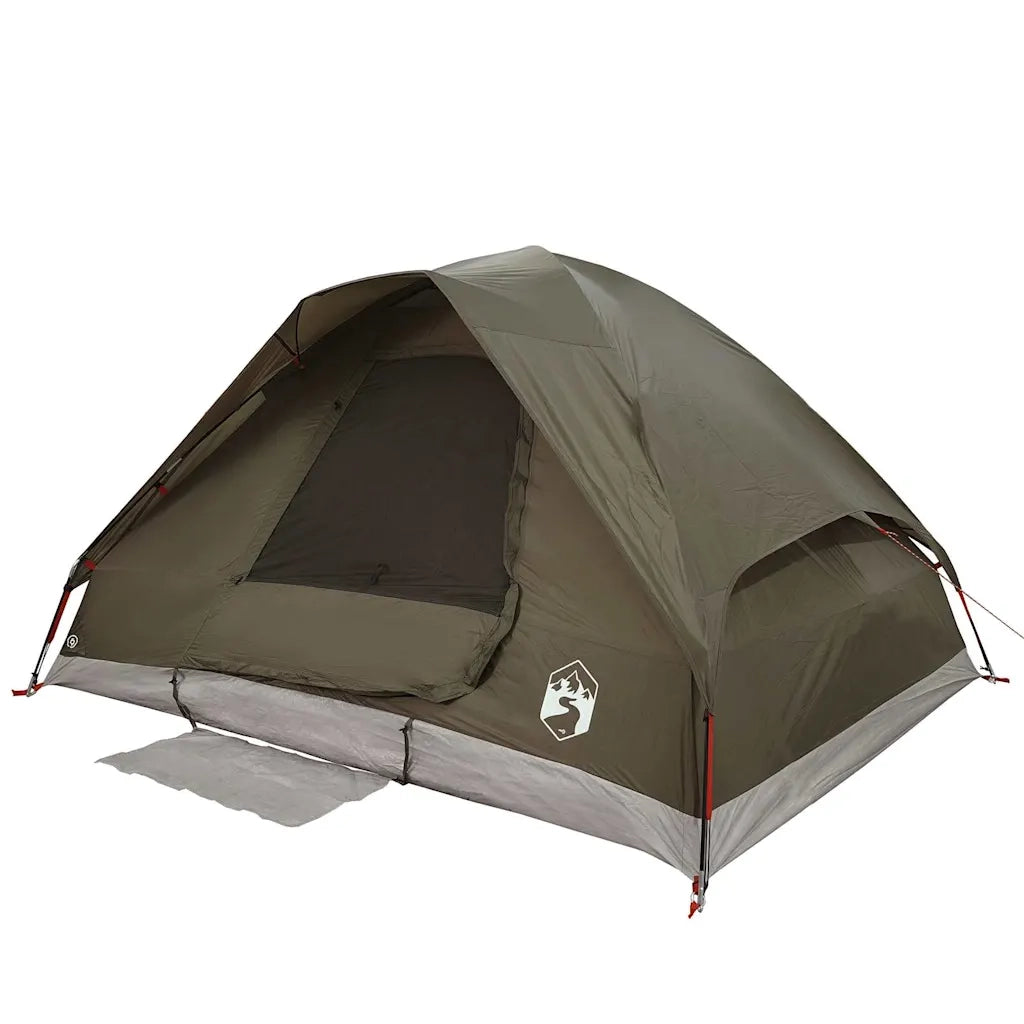 Tenda da Campeggio a Cupola per 2 Persone Marrone Impermeabile