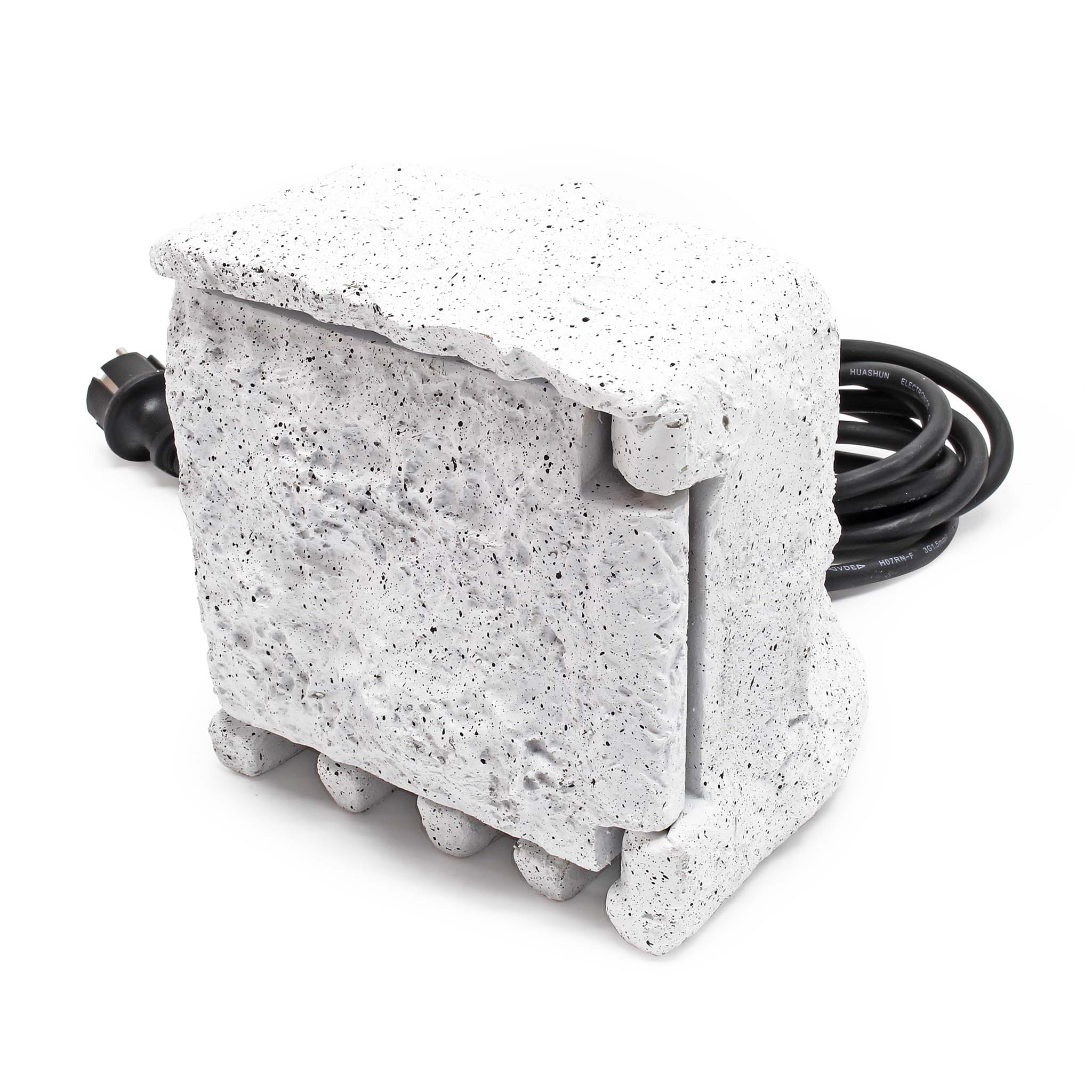 Presa multipla per esterno 4 prese cavo 5m Multipresa da giardino effetto pietra, protezione IP44