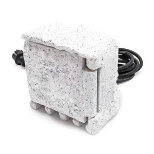 Presa multipla per esterno 4 prese cavo 5m Multipresa da giardino effetto pietra, protezione IP44