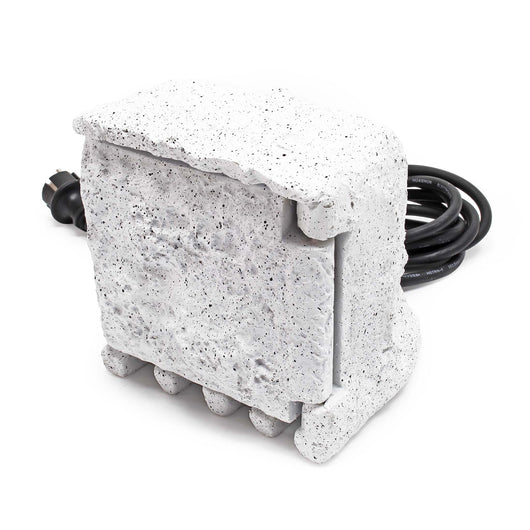 Presa multipla per esterno 4 prese cavo 5m Multipresa da giardino effetto pietra, protezione IP44