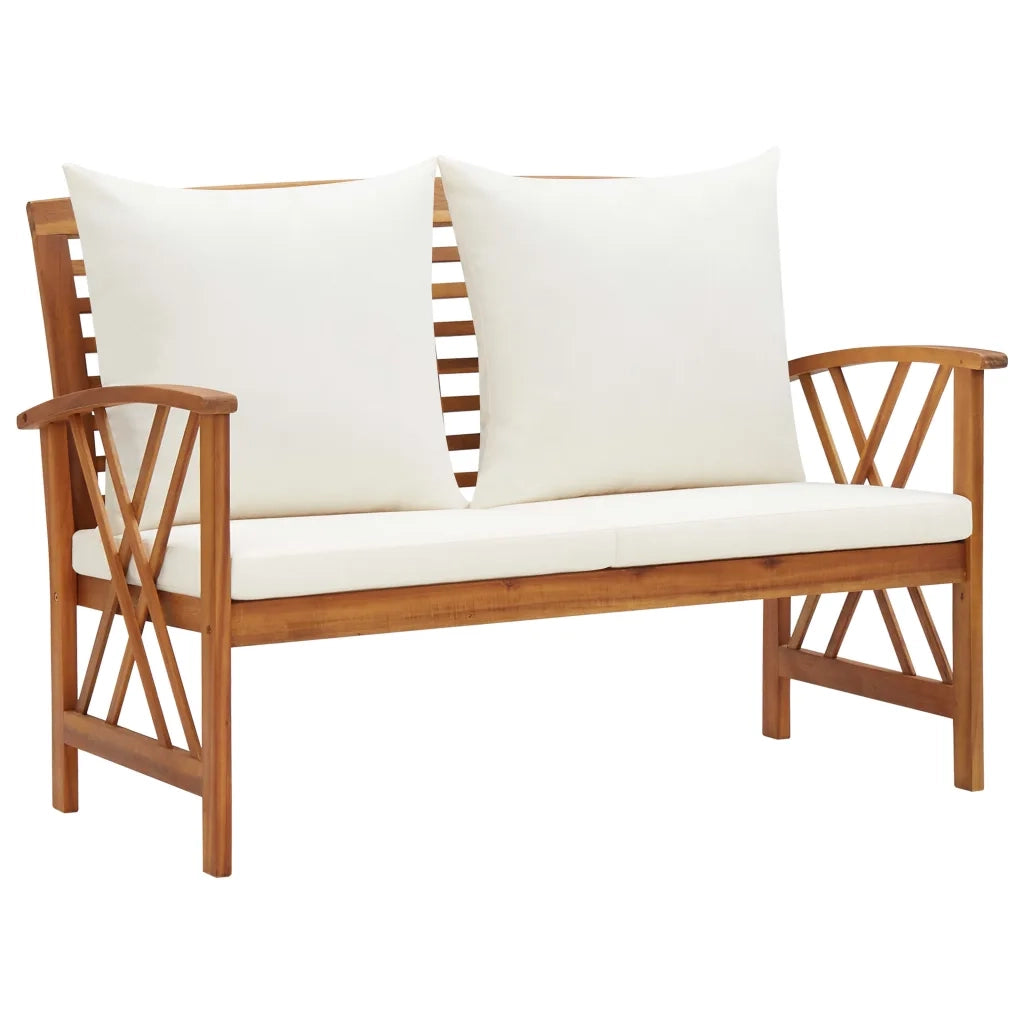 Set Divani da Giardino 5 pz con Cuscini in Massello di Acacia 3057989