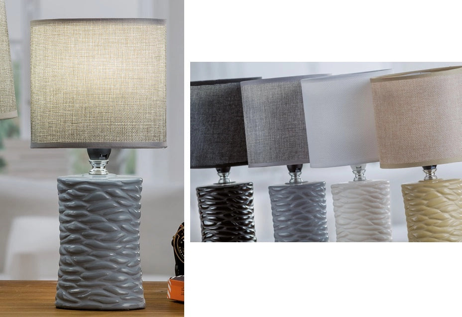 Lampada Lume da Tavolo con base in ceramica ronnie 30 cm 4 Colori