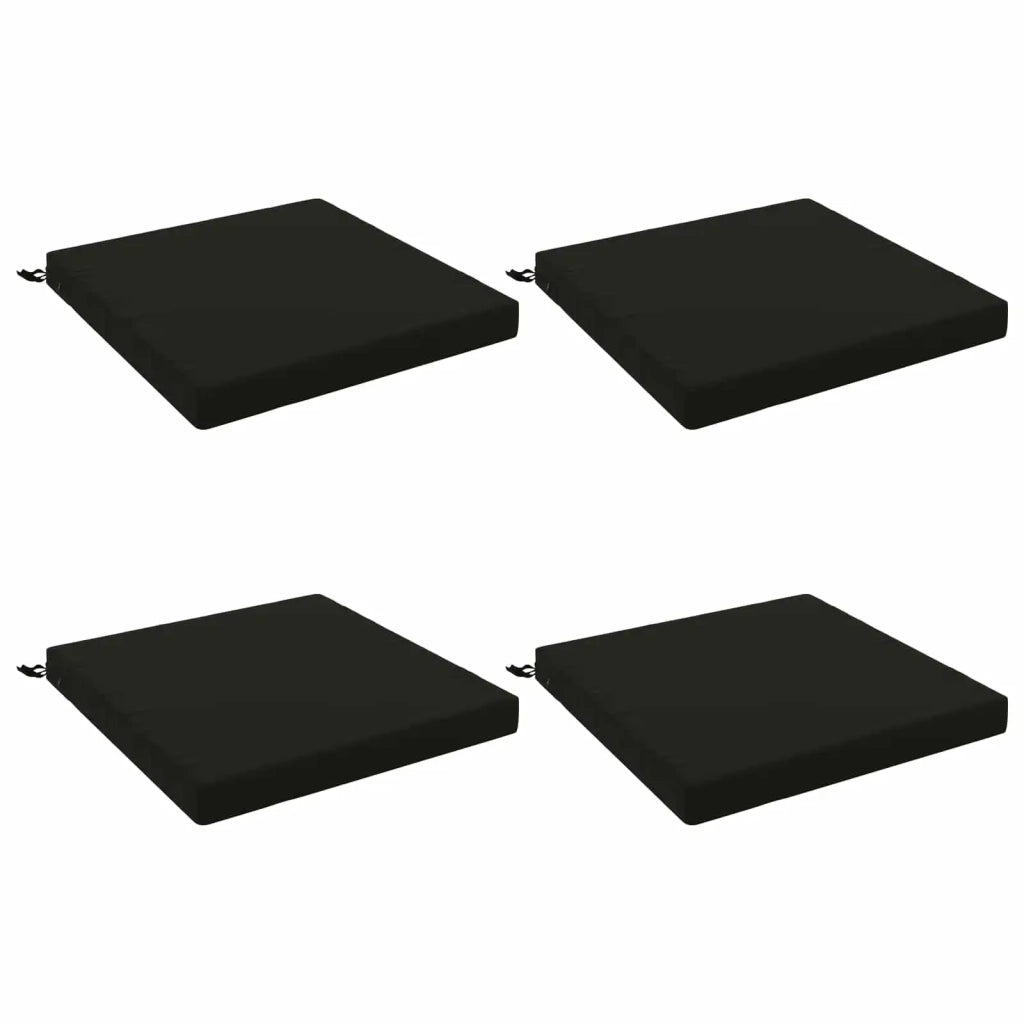 Cuscini per Sedia in 4 Pezzi SOEST 4 pz 100% Poliestere Nero 945080