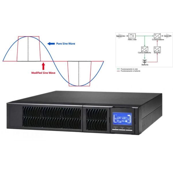Ups 1 kva tower/rack online series 8*iec+rs232+epo lcd csb - 650-01004