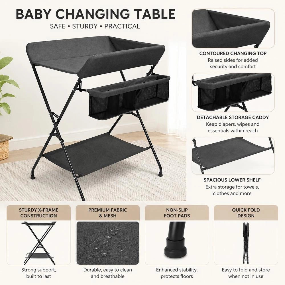 Changing Table Anthracite Iron