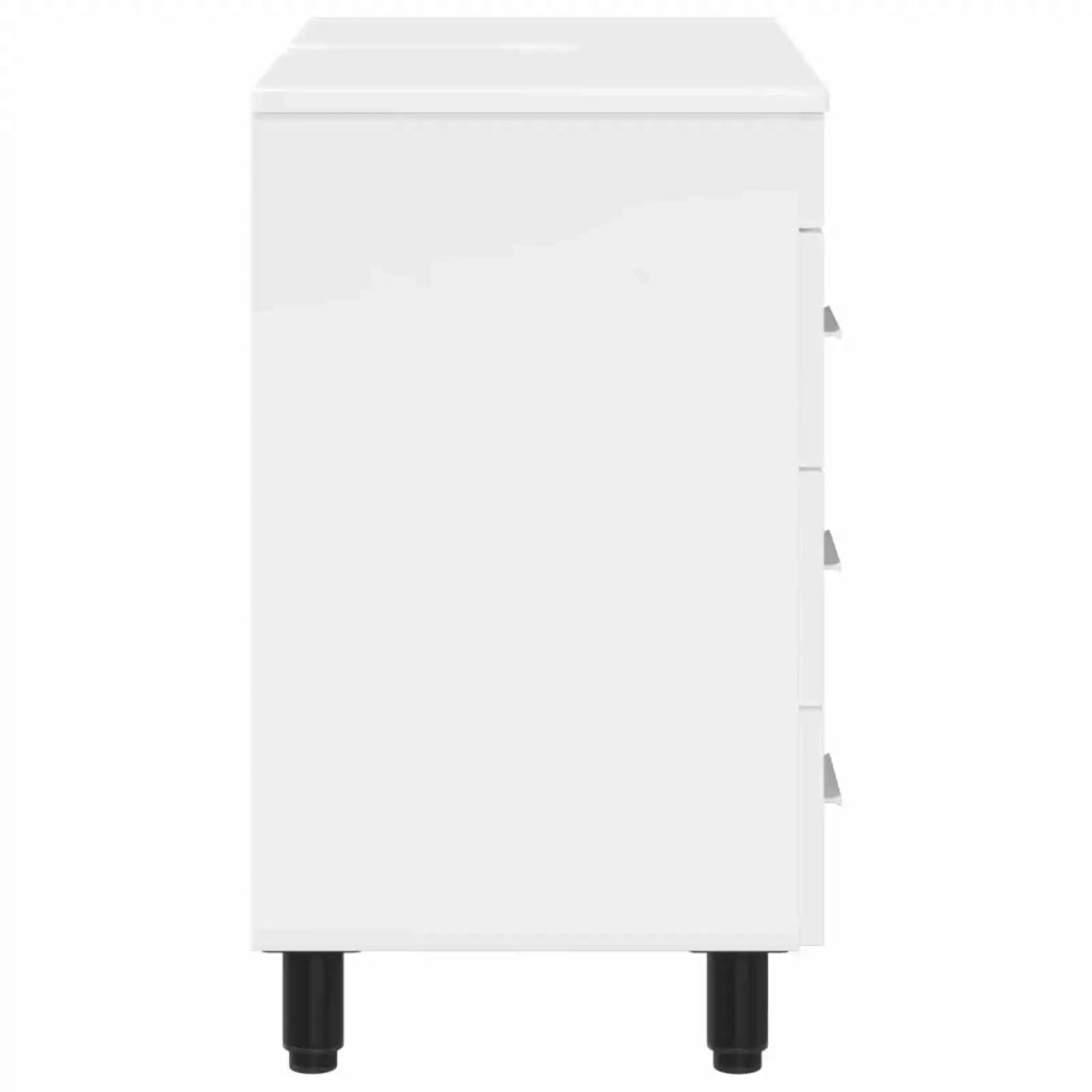 Mobiletto da bagno Bianco Lucido 60 x 35 x 60 cm