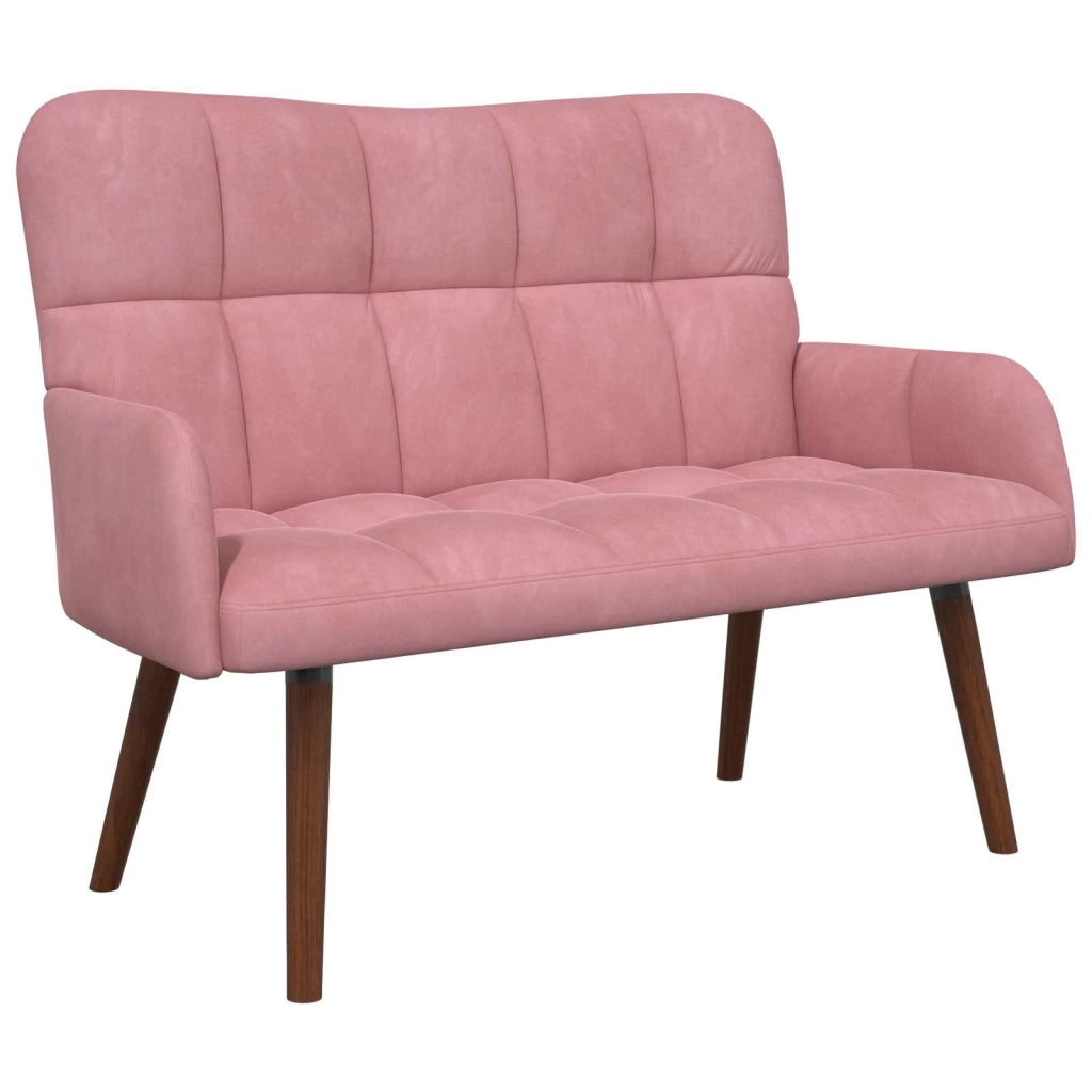 Sofa a Due Posti Rosa 115 x 61 x 87 cm Velluto