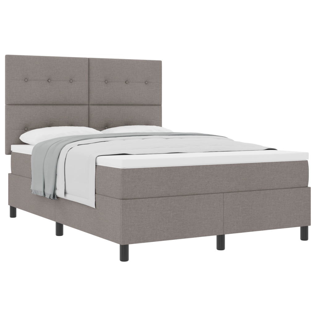 Letto con Rete e Materasso Taupe 140x200 cm