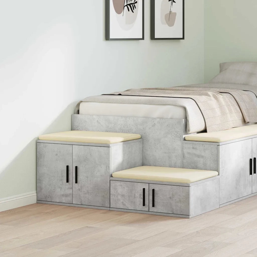 Armadio 2 pz Grigio cemento 103 x 41 x 40 cm Legno multistrato CFW6533852