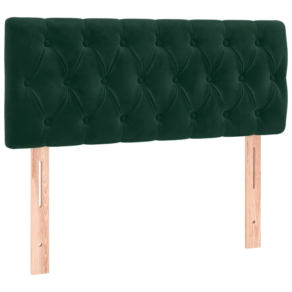 Giroletto a Molle con Materasso-Struttura Letto Verde Scuro 90x190 cm Velluto 331683