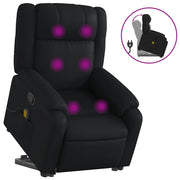 Poltrona | Sedia Relax Alzapersona Reclinabile Massaggio Nero Similpelle