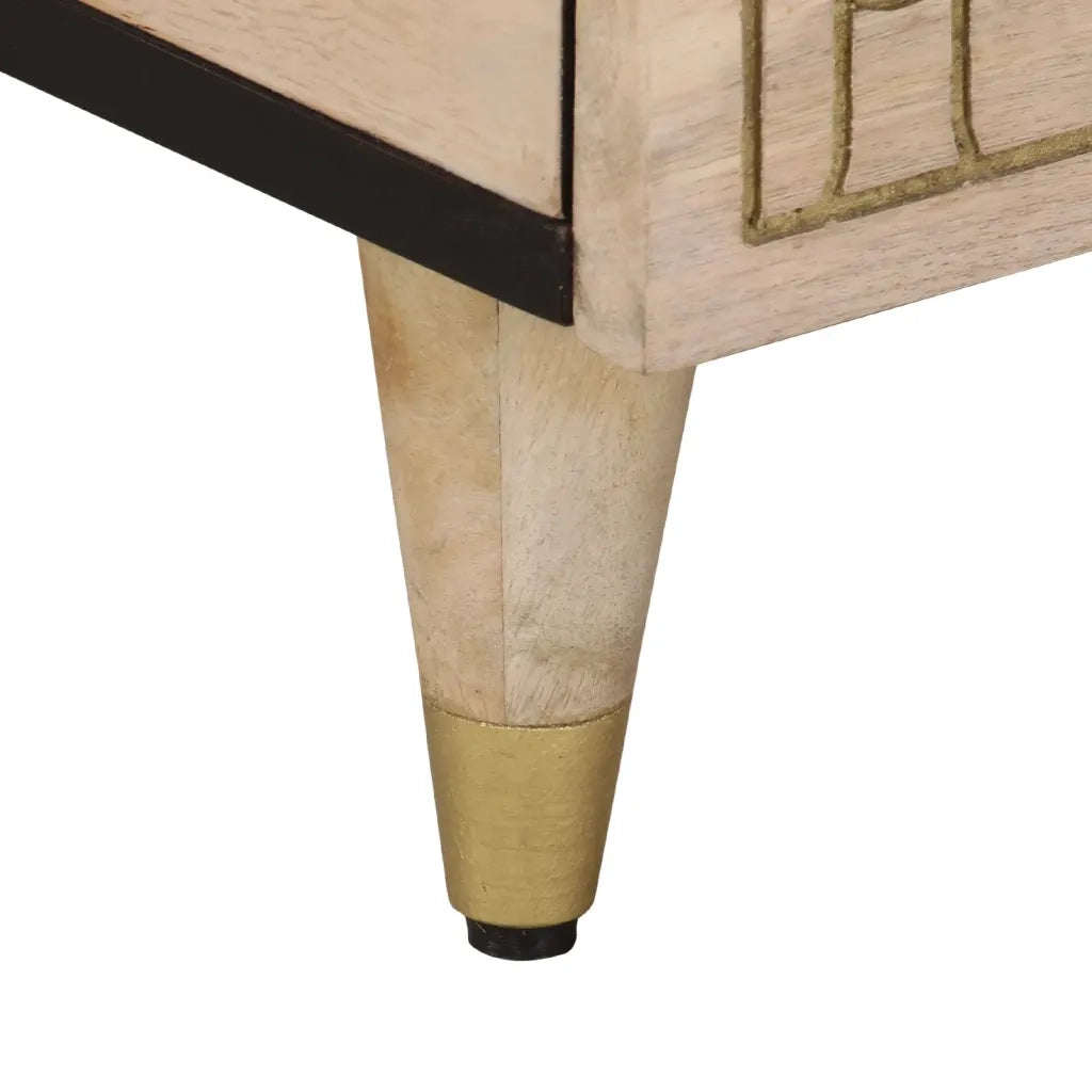 Tavolino da Salotto 80x50x40 cm Legno Massello di Mango 358253