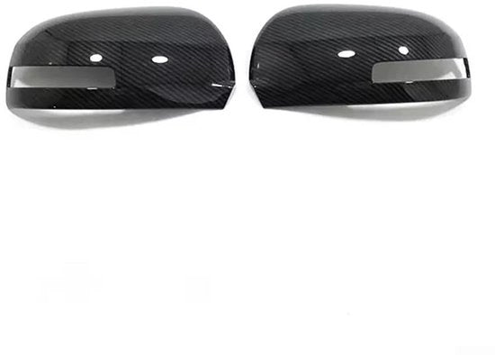 Copertura per Specchiera Posteriore in Fibra di Carbonio - Stile - Adattamento Personalizzato - Installazione Facile - ABS - Modello per Mitsubishi Outlander 2013-2020 - Dimensioni Specchiera
