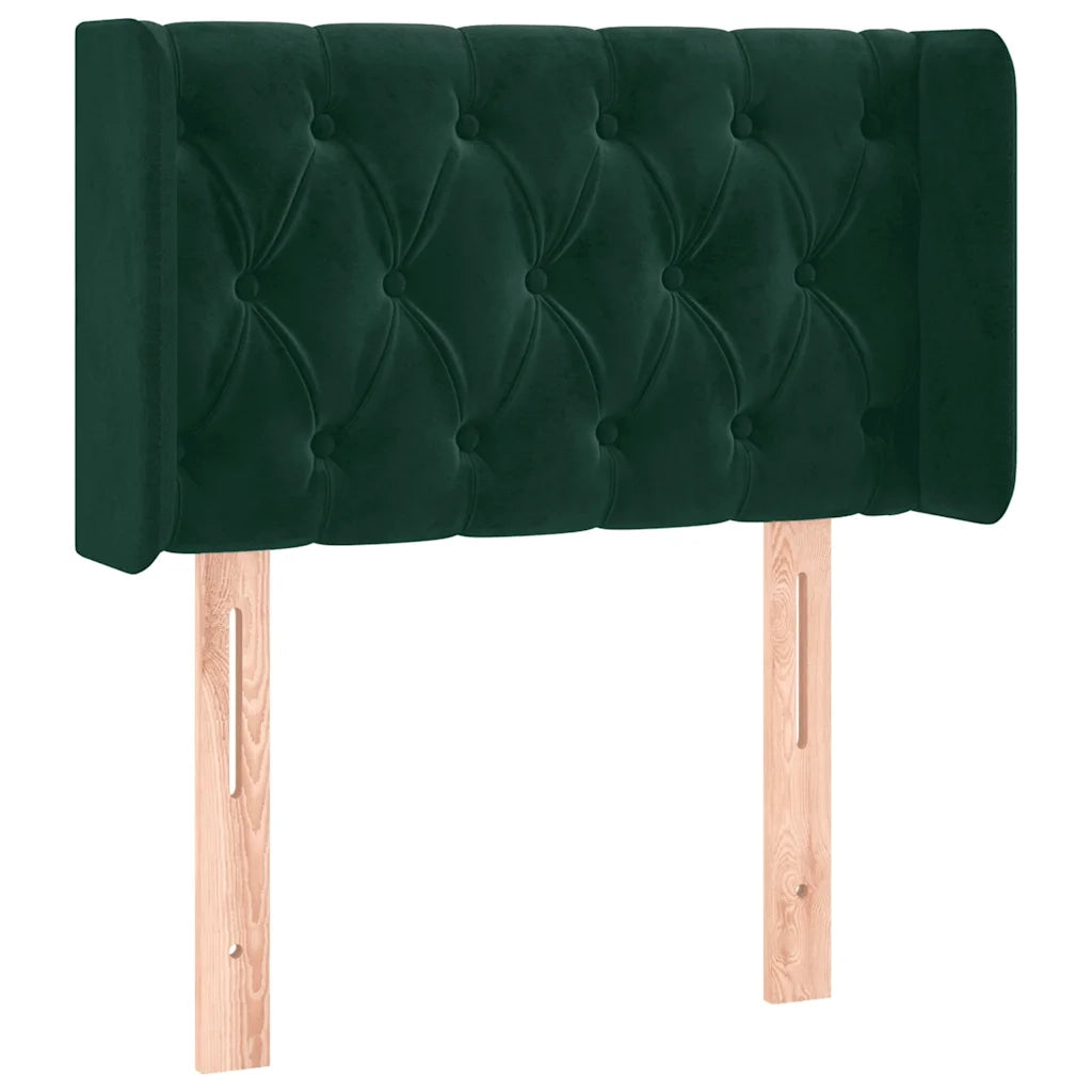 Testiera a LED-Testata con LED Verde Scuro 83x16x78/88 cm in Velluto 270234