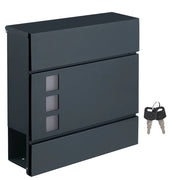 Cassetta postale moderna con porta giornali coperchio chiudibile a chiave facile da installare grigio antracite 12_0004393