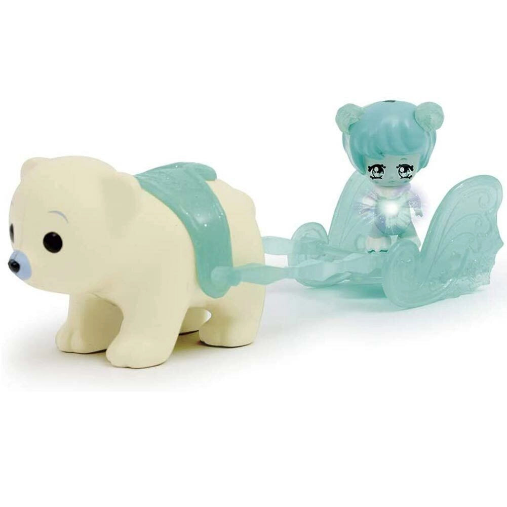 Playset Glimmies Glimsled con 1 Polaris Giocattolo Bambini con Slitta e Orso