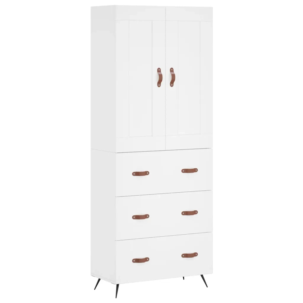 Credenza Bianca 69,5x34x180 cm in Legno Multistrato 3199721