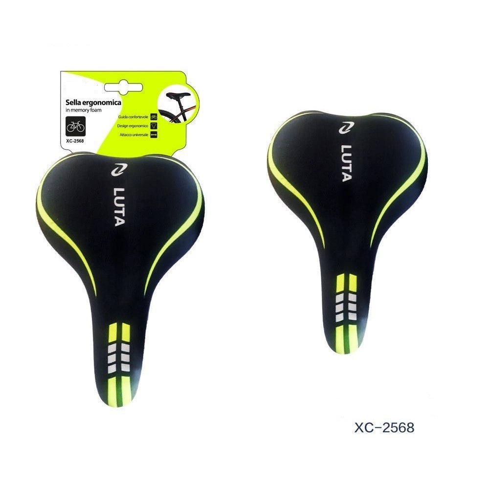 Trade Shop - Sella Per Bici Bicicletta Ergonomica In Memory Foam Morbida Sportiva Xc-2568 -