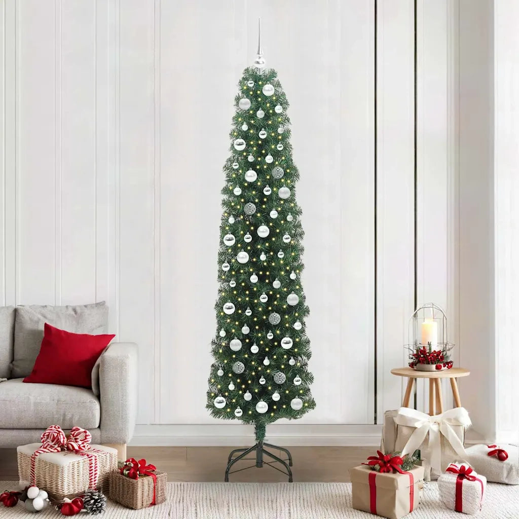 Albero di Natale artificiale con 300 LED Verde 210 cm 3394961