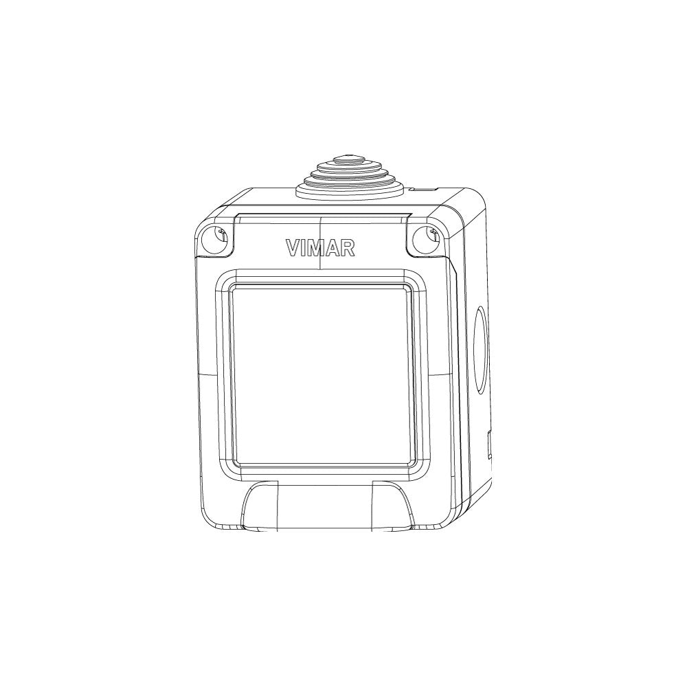 Vimar ip55 contenitore stagno 2p protetto per serie civili eikon arkè e plana