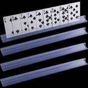 Sostegno per carte trasparente in acrilico - 4 pezzi - Registrazione di carte senza mani - Ideale per Poker/Rummy - Accessorio decorativo - Ordine sulla tavola - Registrazione carte