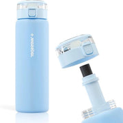 Ottimo Bicchiere da Vetro da 680 ml con Filtro Acqua BPA Free - Impreregolabile e Filtro di Carbone Attivato - Blu, Ideale per Palestra, Fitness, Scuola e Ufficio