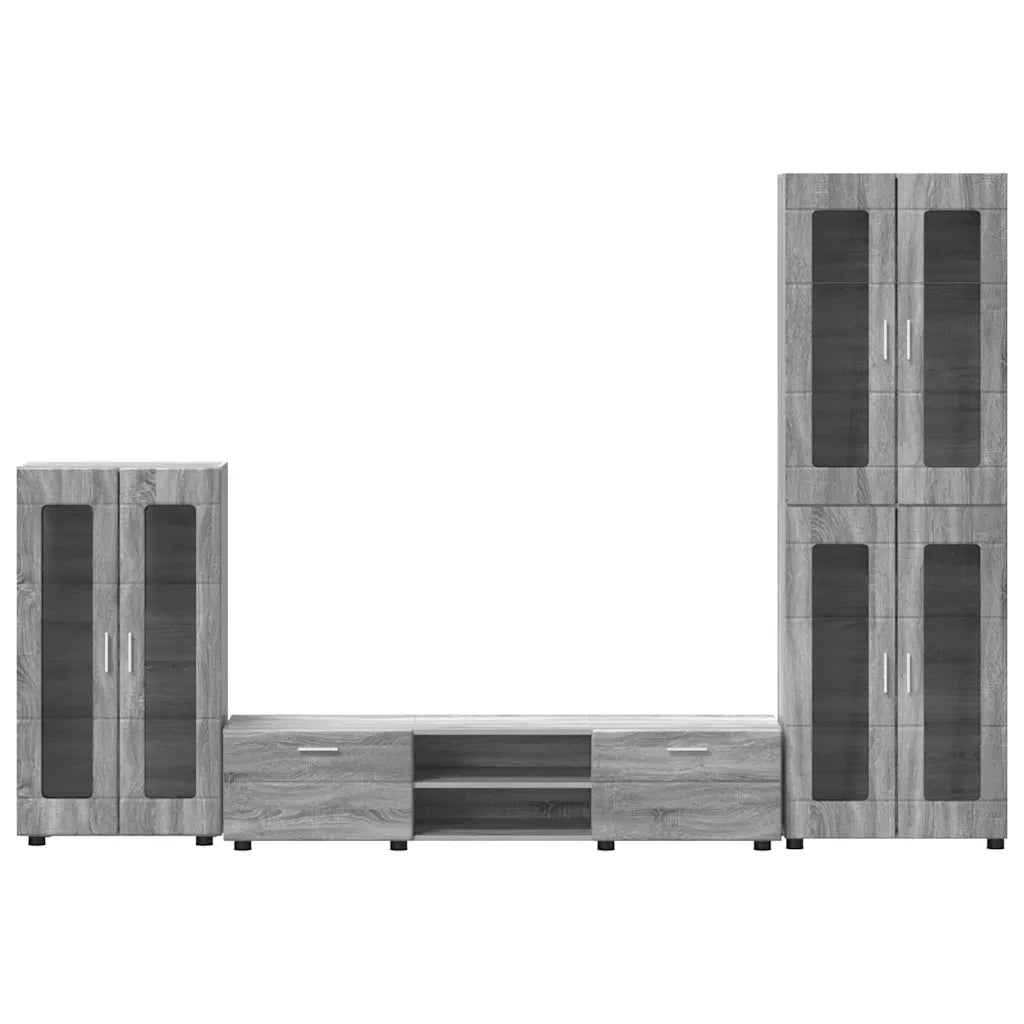 Set mobile TV FLORIN 3 pcs Grigio Sonoma Legno multistrato