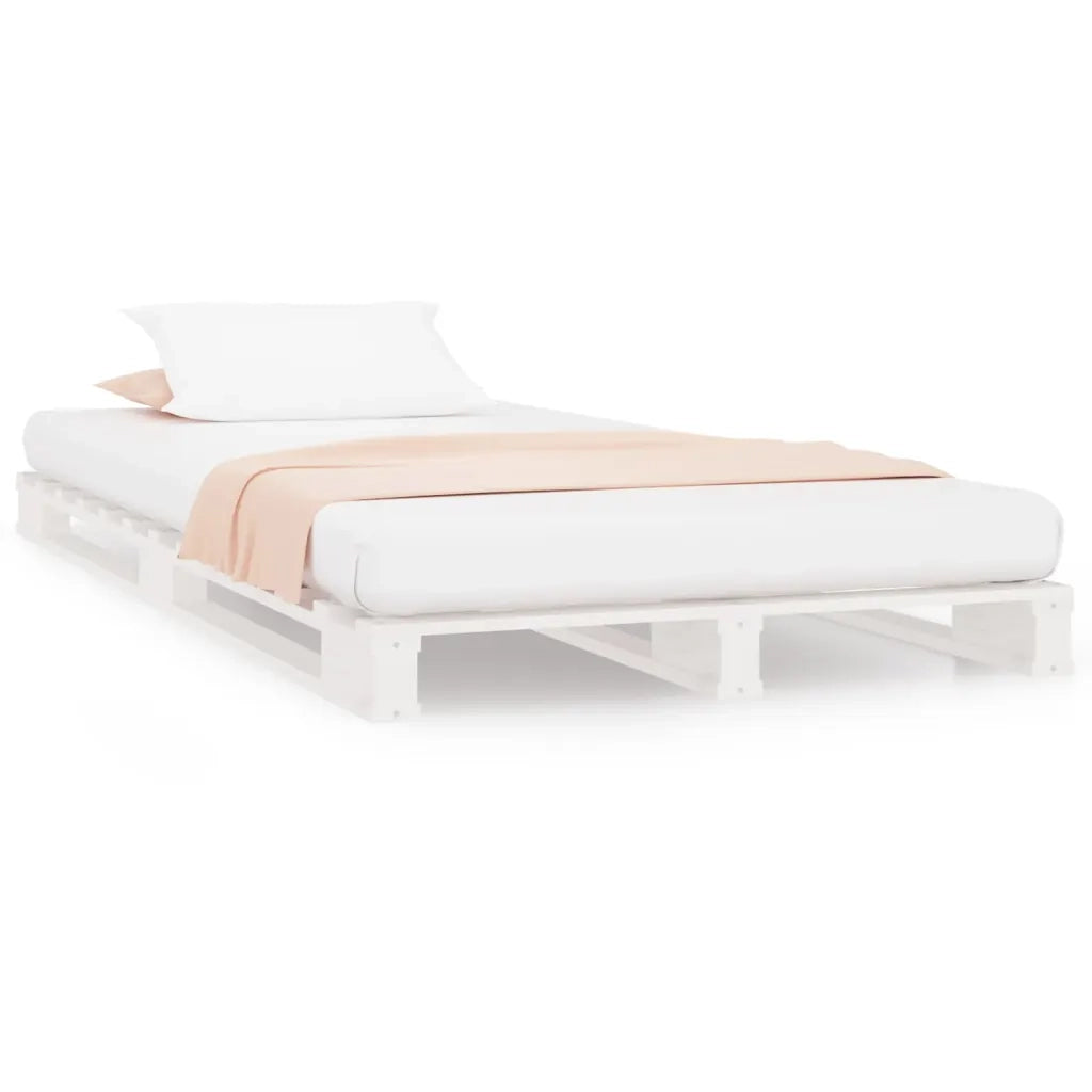 Letto a Pallet Bianco 75x190 cm Small Single Legno di Pino 821418