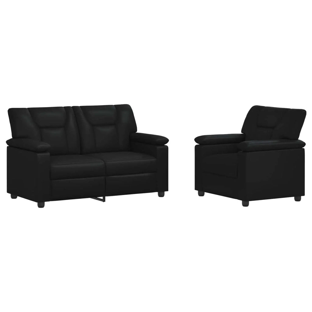Set di divani 2 pcs Nero Similpelle 3430518